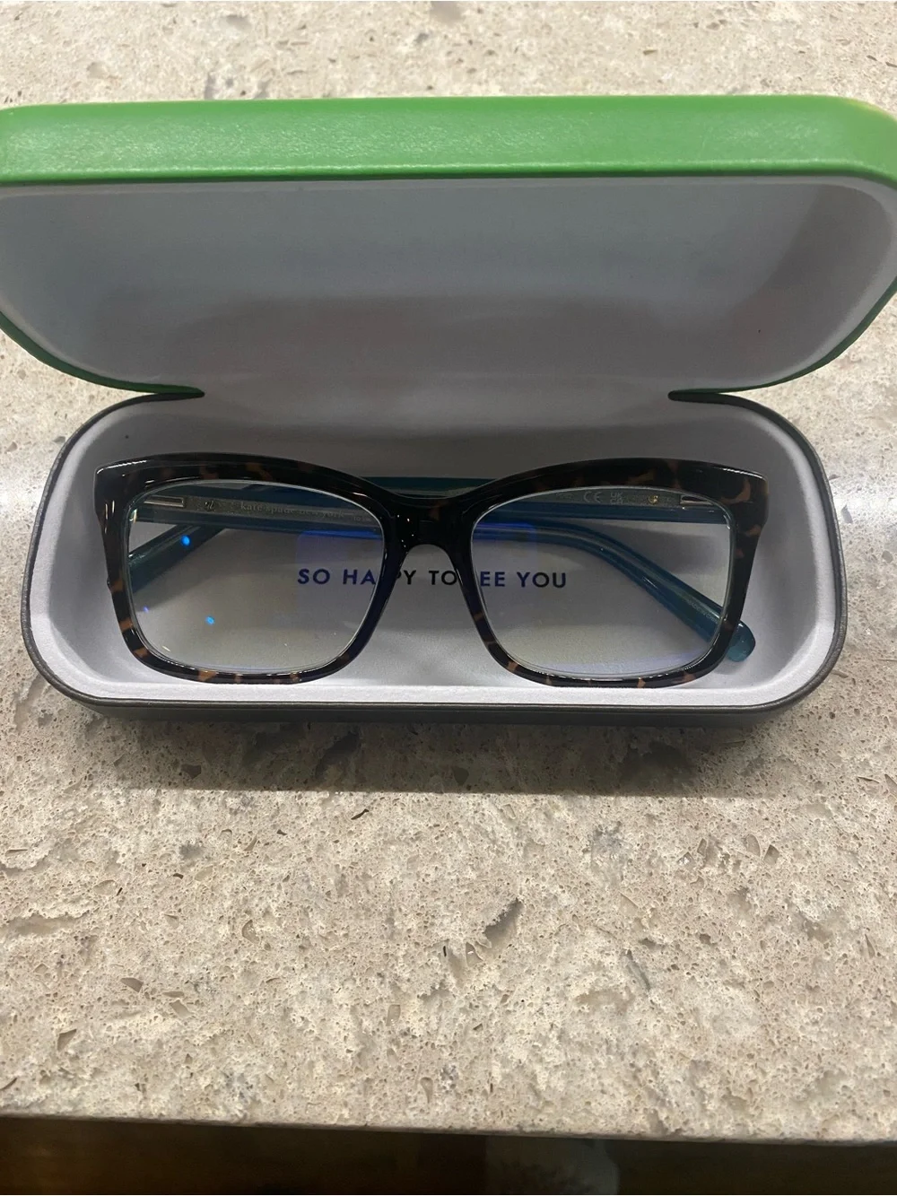 New tortoise kate spade readers with hard-shell case  +1.5